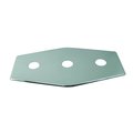 Westbrass Three-Hole Remodel Plate in Polished Chrome D505-26
